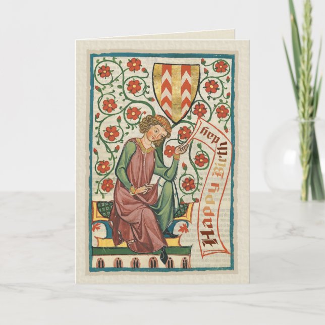 Codex Manesse CC0554 Geburtskarte Karte (Vorderseite)