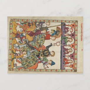 Codex manesse - Herzog Heinrich von Breslau Postka Postkarte