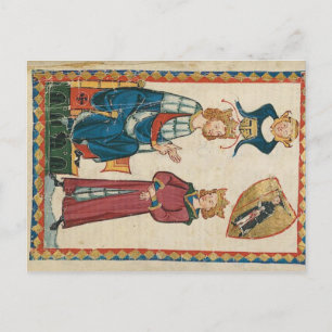 Codex Manesse - König Tyro von Schotten Postkarte