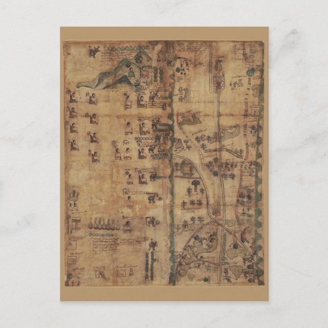 Codex Quetzalecatzin (1593) Postkarte (Vorderseite)