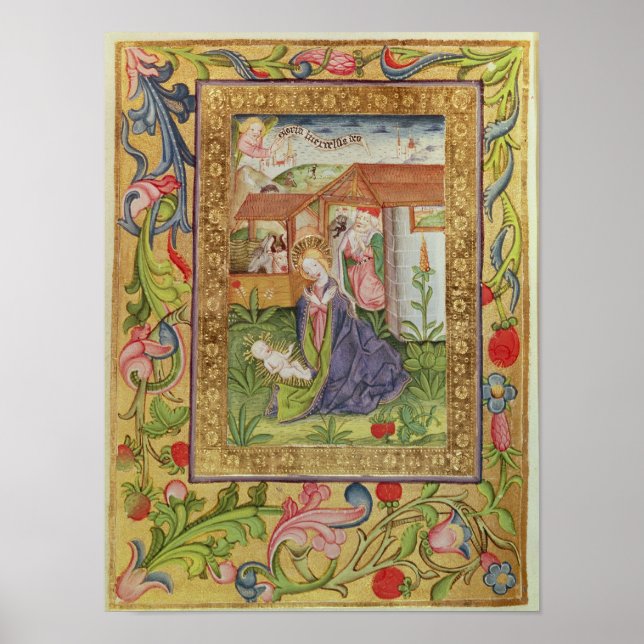 Codex Ser Nov 2599 f. 39v Die Geburt Christi Poster (Vorne)