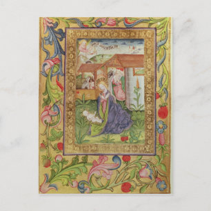 Codex Ser Nov 2599 f. 39v Die Geburt Christi Postkarte