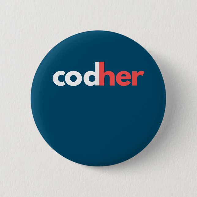 Codher Girl Programmer Women Stem Engineers Liebha Button (Vorderseite)