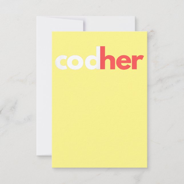 Codher Girl Programmer Women Stem Engineers Liebha Dankeskarte (Vorderseite)