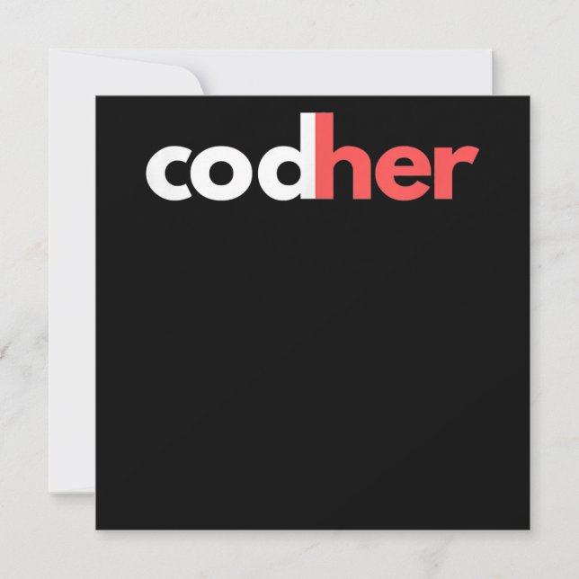 Codher Girl Programmer Women Stem Engineers Liebha Einladung (Vorderseite)