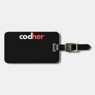 Codher Girl Programmer Women Stem Engineers Liebha Gepäckanhänger