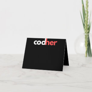 Codher Mädchen Programmiererin Frauen Stem Ingenie Dankeskarte