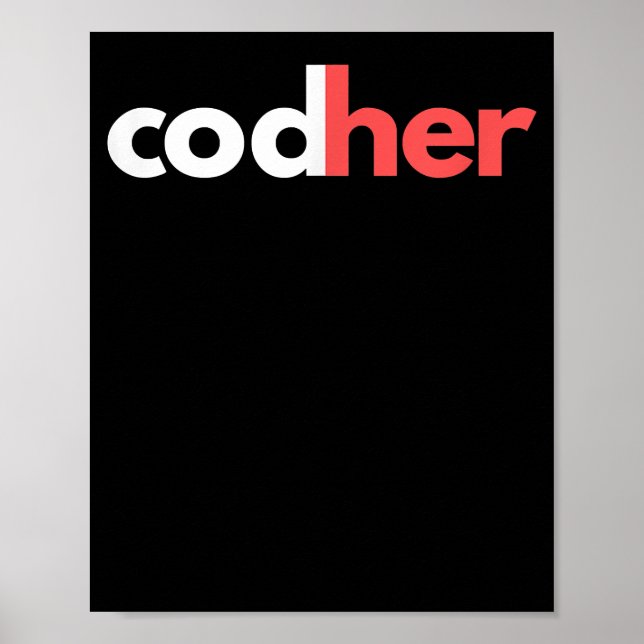 Codher Mädchen Programmiererin Frauen Stem Ingenie Poster (Vorne)