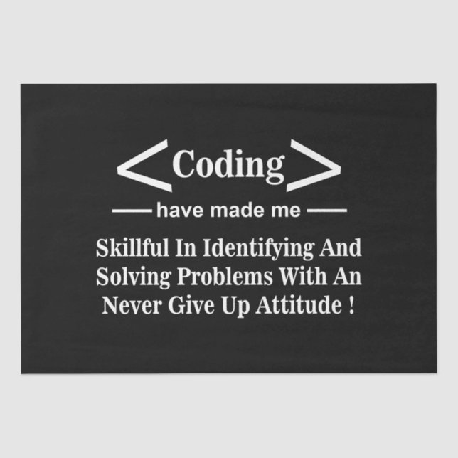 Codierer Coder Programmierer Codierung Seidenpapier (Vorderseite)