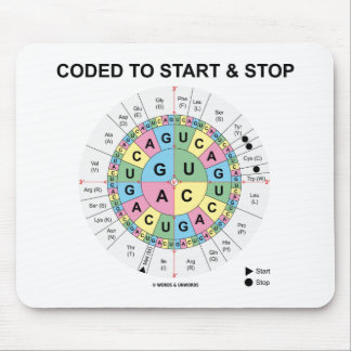 Codiert für Start und Stopp (Codon Wheel) Mousepad