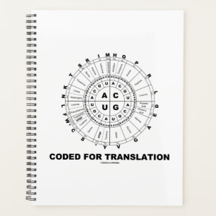 Codiert für Translation RNA Codon Wheel Geek Spaß Planer
