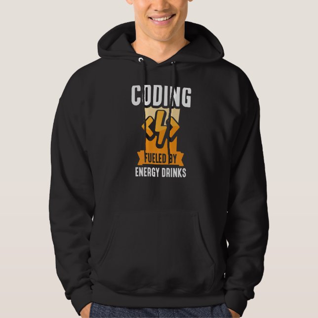 Codierung durch Energy Drinks Code Coder Programm Hoodie (Vorderseite)