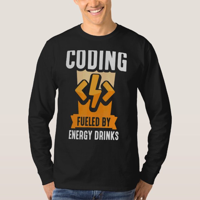 Codierung durch Energy Drinks Code Coder Programm T-Shirt (Vorderseite)