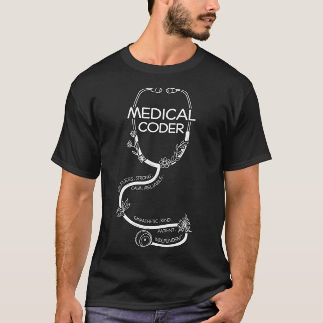 Codierung von medizinischem Coder Stethoskope T-Shirt (Vorderseite)
