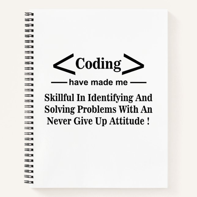 Coding Coder Developer Programmer Coding Notizbuch (Vorderseite)