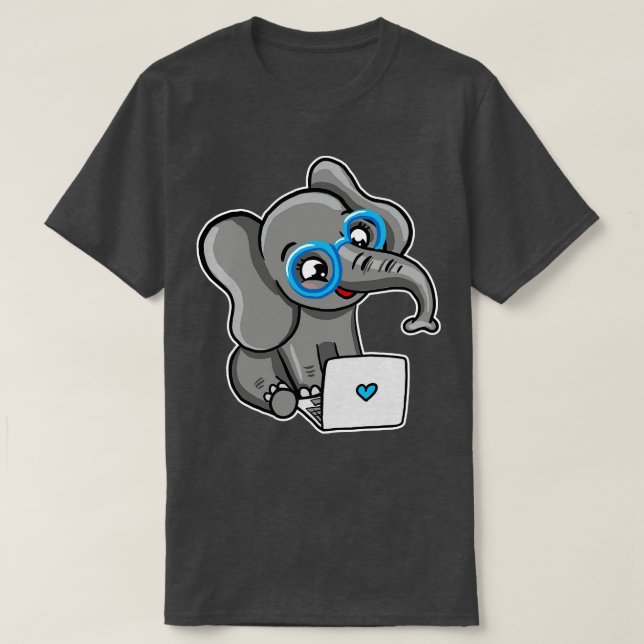 Coding Elephant T-Shirt (Design vorne)