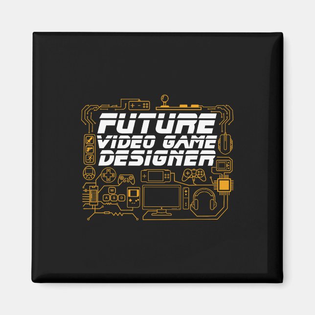Coding Gamer von Future Video Game Designer Magnet (Vorne)