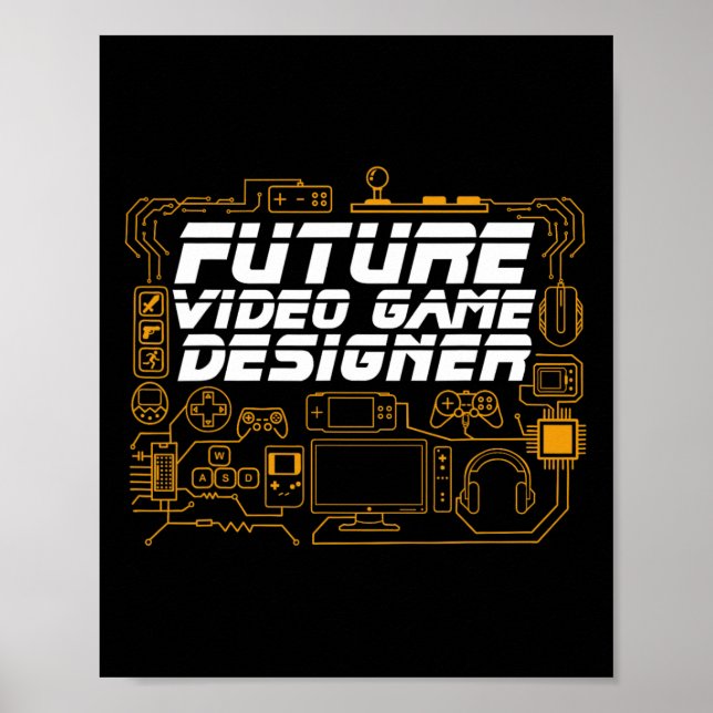 Coding Gamer von Future Video Game Designer Poster (Vorne)