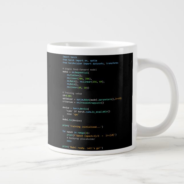 Coding Humor - Entwicklerlogik und Tech-Leben Jumbo-Tasse (Rechts)