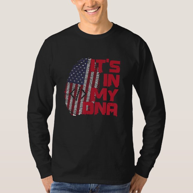 Coding In Dna Fingerprint American Patriot 4th of  T-Shirt (Vorderseite)