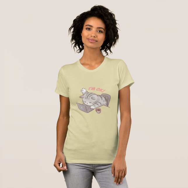 Coding-Katze T-Shirt (Vorne ganz)