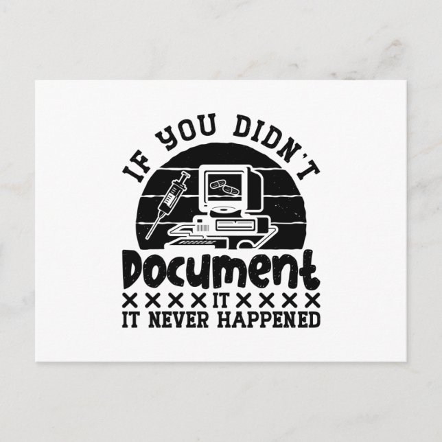 Coding Medical Coder, wenn Sie keine Dokumentation Postkarte (Vorderseite)