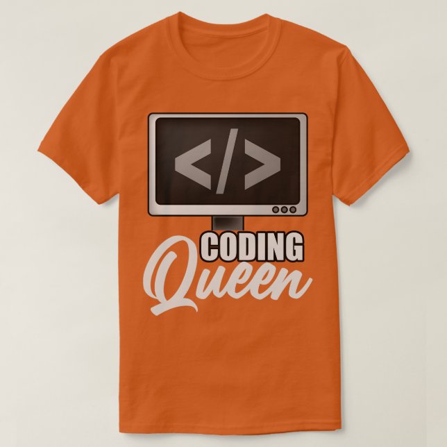Coding Queen T-Shirt (Design vorne)