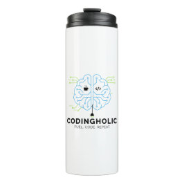 Codingholic Developer Fuel Your Brain Thermosbecher