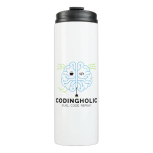 Codingholic Entwickler - Treibstoff für dein Gehir Thermosbecher