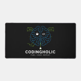 Codingholic Tech Brain Dark Programmer & Coders Schreibtischunterlage