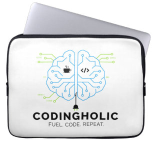 Codingholic Tech Brain Programmer Entwickler Laptopschutzhülle