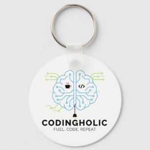 Codingholic Tech Brain Programmer Schlüsselanhänger