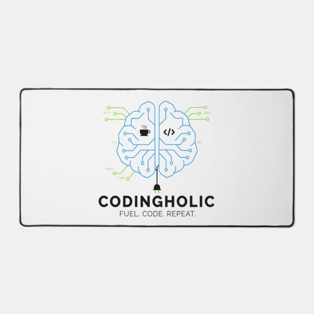 Codingholic Tech Brain Programmierer & Coder Schreibtischunterlage (Vorderseite)