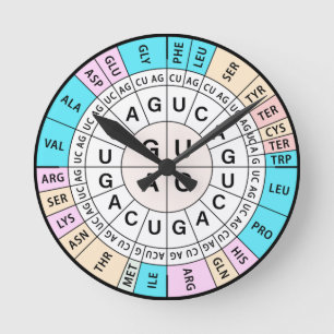 Codon Chart Genetic Code Runde Wanduhr