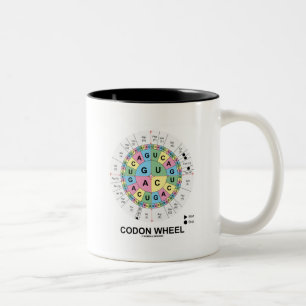 Codon-Rad (RNS Codons-Aminosäuren) Zweifarbige Tasse