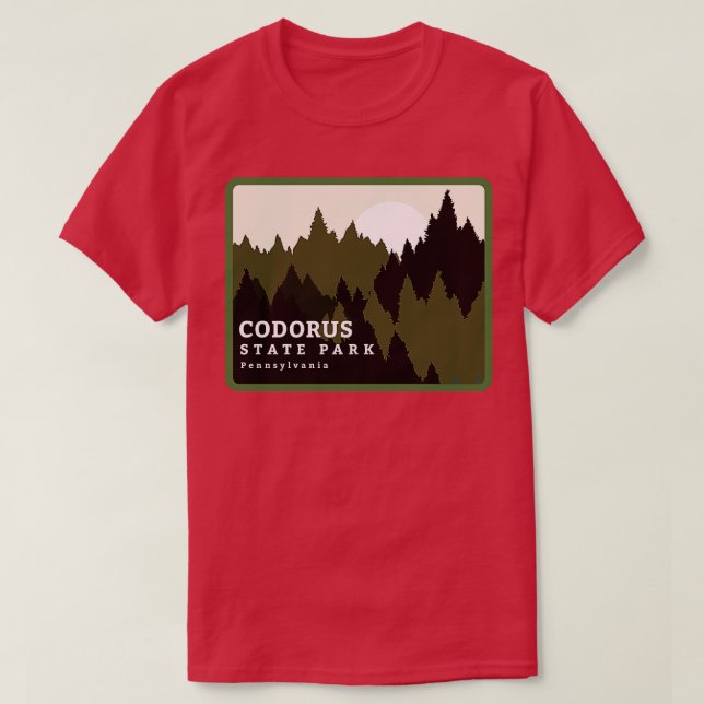 Codorus Staat Park Pennsylvania Wald Sunrise T-Shirt (Design vorne)