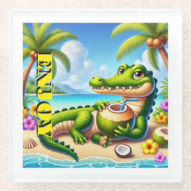 CODRILLO MIT KOKWASSER GLASUNTERSETZER (Vorderseite)