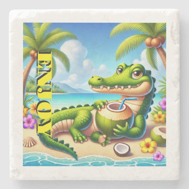 CODRILLO MIT KOKWASSER STEINUNTERSETZER (Vorderseite)