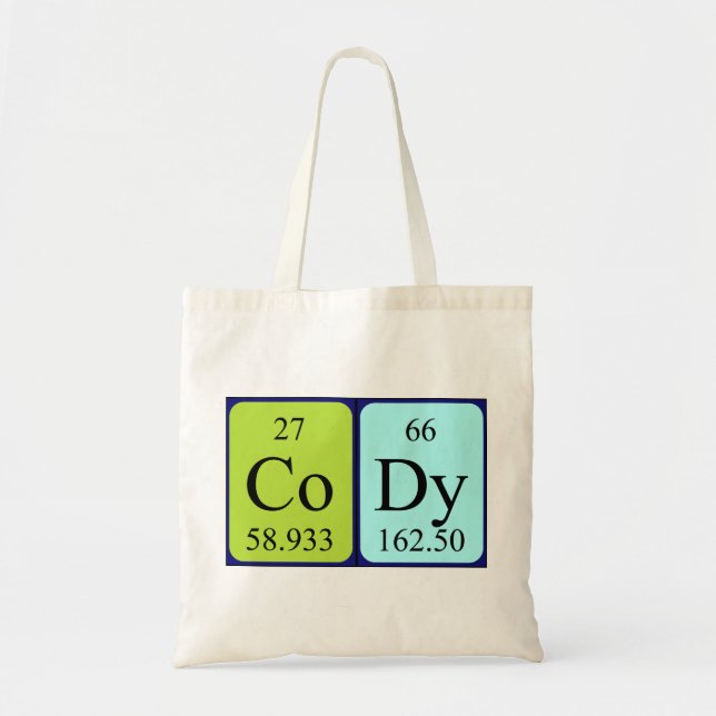 Cody Periodic Table name tobag Tragetasche (Vorne)