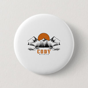 Cody Wyoming Vintage Berge Usa Amerika Souvenir Button