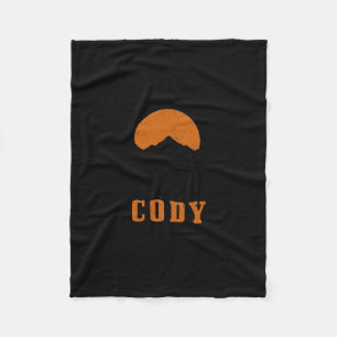 Cody Wyoming Vintage Berge Usa Amerika Souvenir Fleecedecke