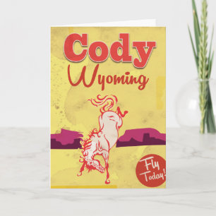 Cody Wyoming Vintage Reiseplakat Feiertagskarte