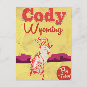 Cody Wyoming Vintage Reiseplakat Postkarte