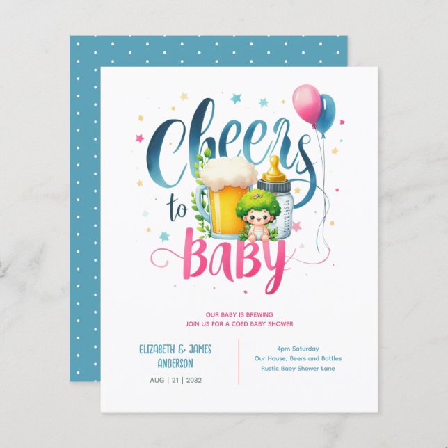 COED Baby Brewing Beers Flaschen Paare Dusche (Vorne/Hinten)