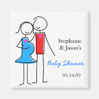 Coed Baby Shower Magnet, Junge Magnet