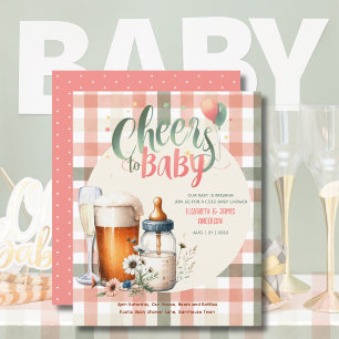 COED Bubbles Brew Flaschen Sage Peach Gingham Baby