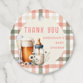 COED Cheers Baby Sage Peach Flaschen Brauen Dusche Geschenkanhänger