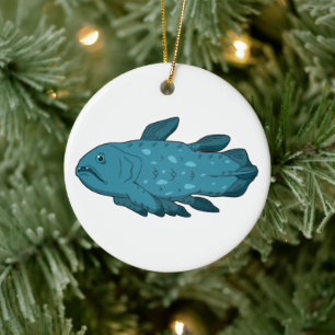 Coelacanth - Ancient Fish Keramik Ornament
