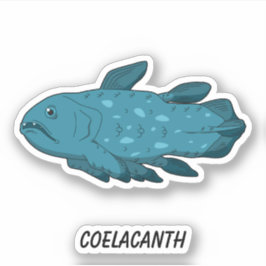 Coelacanth - lebender Fossilienfisch Vinyl Aufkleber