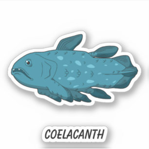 Coelacanth - lebender Fossilienfisch Vinyl Aufkleber